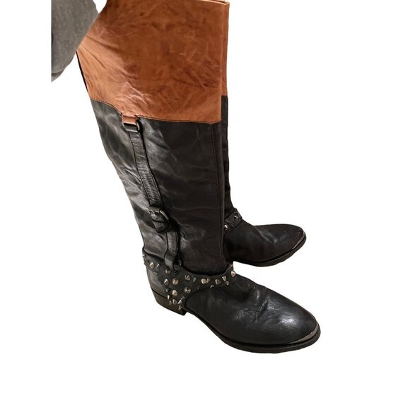 Sam Edelman Two Toned Spike Detailed Knee High Boots Sz 9M - Picture 2 of 12